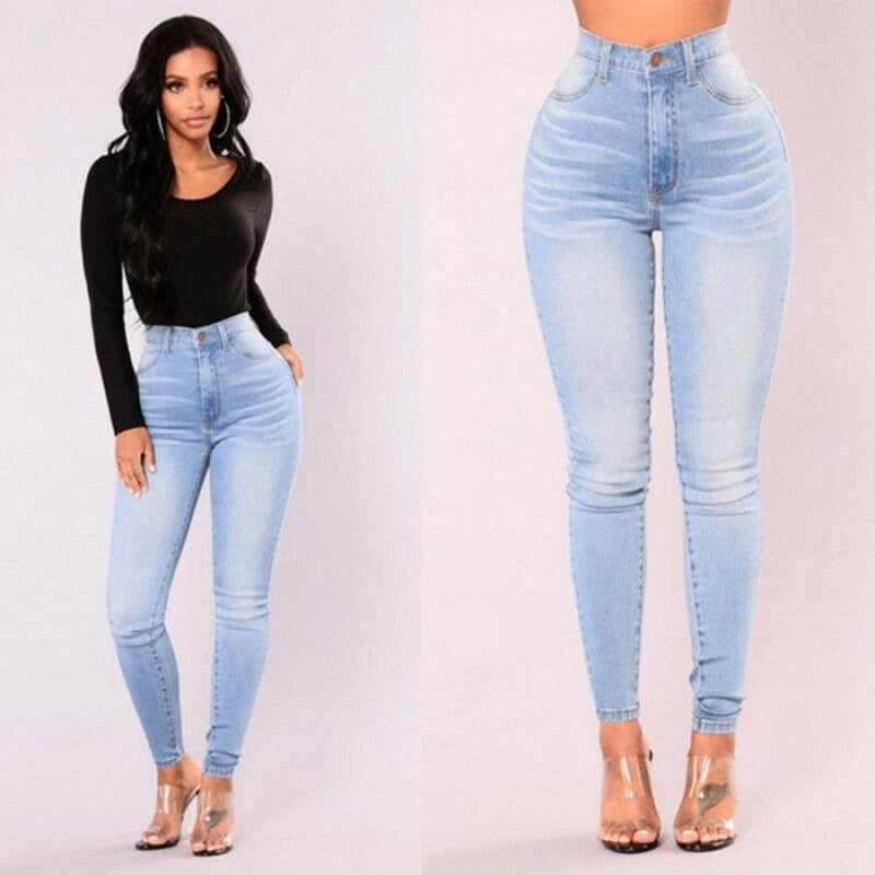 Hot Women's Denim Skinny Pants. High Waist Stretch Slim Pencil Jeans BENNYS 