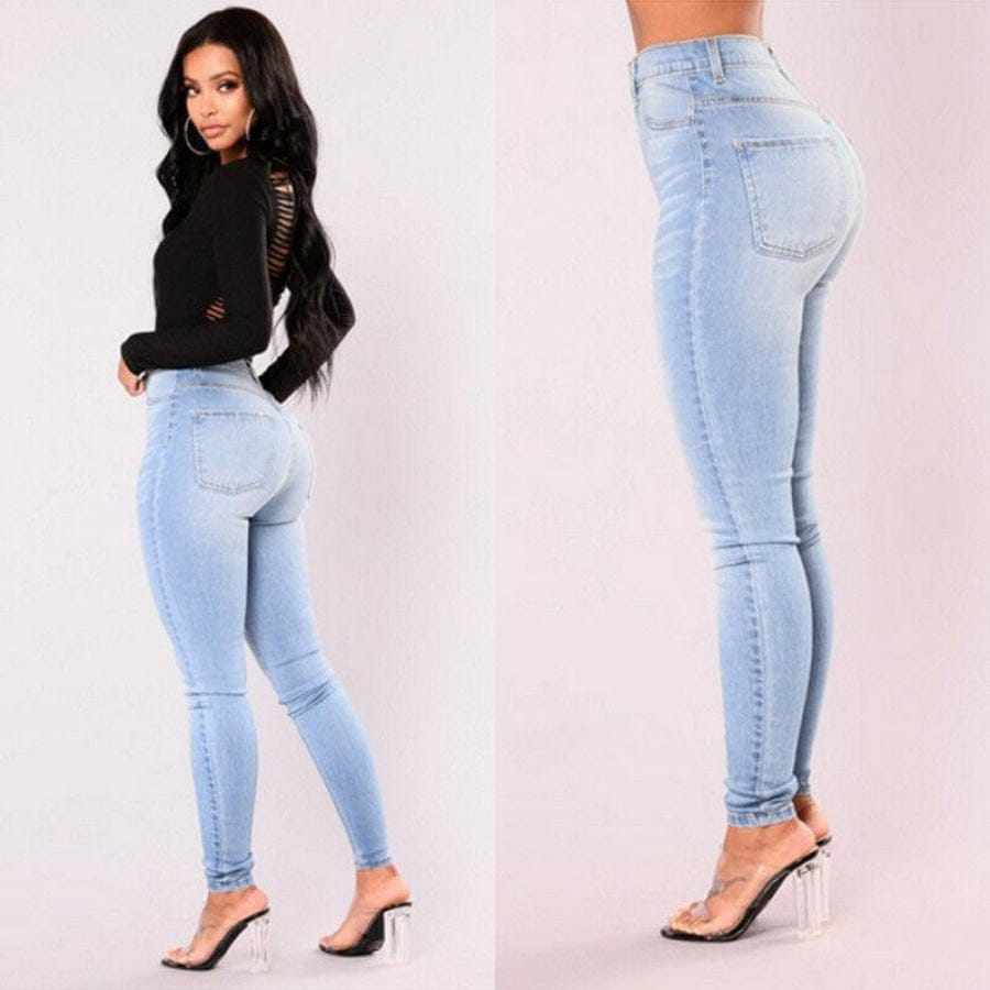 Hot Women's Denim Skinny Pants. High Waist Stretch Slim Pencil Jeans BENNYS 