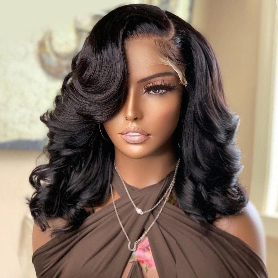 Human Hair Wigs Transparent Water Wavy Human Hair Wig BENNYS 