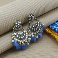 Indian Jhumki  Handmade Pink Beads Flower Bridal Piercing Earrings BENNYS 