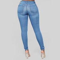 Jeans Woman Long Pants Lady's High Waist Pencil Pants Large Size BENNYS 