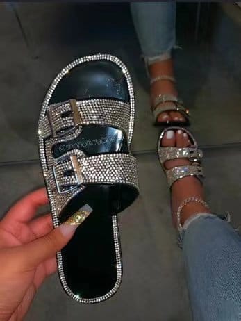 Jelly-soled Rhinestone Sandals And Slippers Beach Shoes Women's Slippers BENNYS 