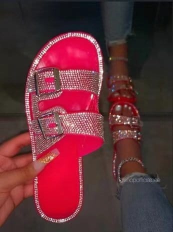 Jelly-soled Rhinestone Sandals And Slippers Beach Shoes Women's Slippers BENNYS 