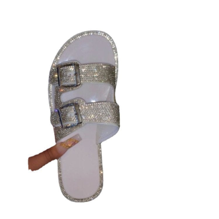 Jelly-soled Rhinestone Sandals And Slippers Beach Shoes Women's Slippers BENNYS 