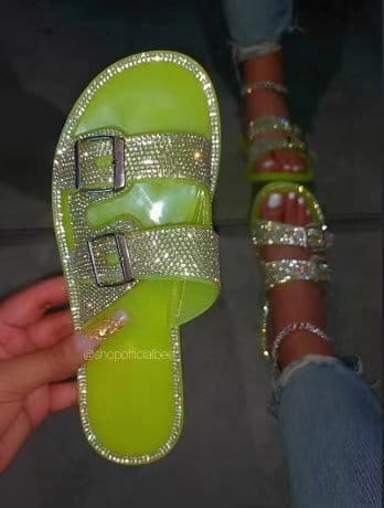 Jelly-soled Rhinestone Sandals And Slippers Beach Shoes Women's Slippers BENNYS 