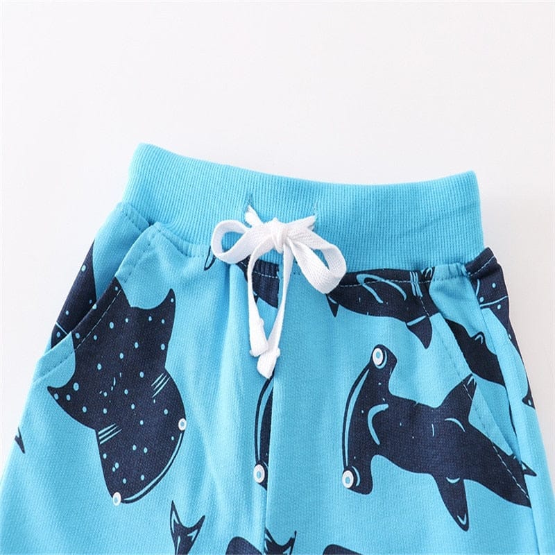 Jumping Meters New Arrival Sharks Baby Shorts Summer Drawstring Children&#39;s Trousers Pants Kids Wear Short Pant BENNYS 