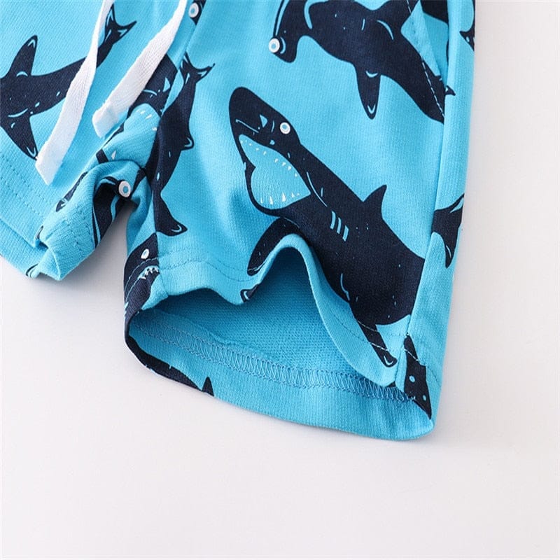 Jumping Meters New Arrival Sharks Baby Shorts Summer Drawstring Children&#39;s Trousers Pants Kids Wear Short Pant BENNYS 