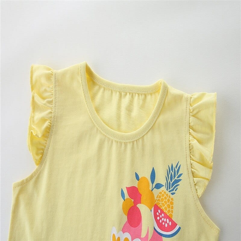 Kids Clothing Sets Cute Flamingo Print Cotton Outfits BENNYS 