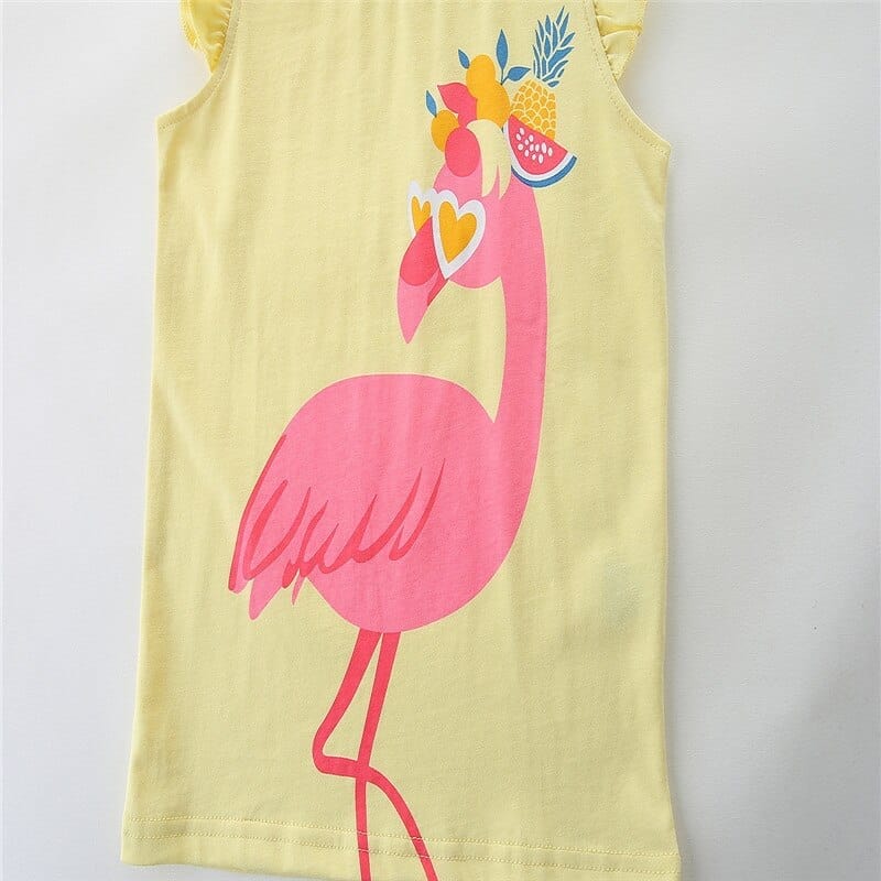 Kids Clothing Sets Cute Flamingo Print Cotton Outfits BENNYS 