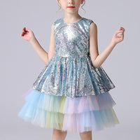 Kids Dress For 4-12 Girls Sequinned Cake Dress BENNYS 