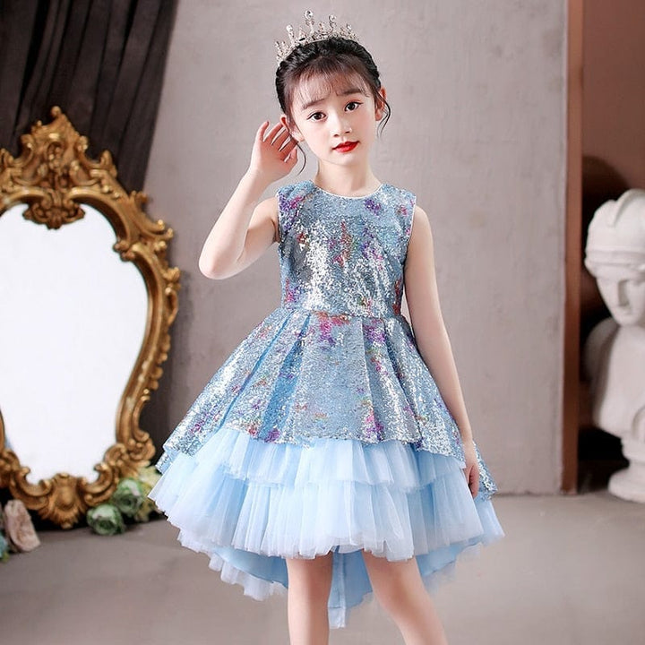 Kids Dress For 4-12 Girls Sequinned Cake Dress BENNYS 