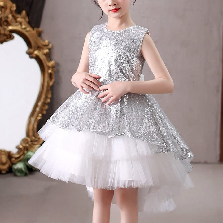 Kids Dress For 4-12 Girls Sequinned Cake Dress BENNYS 