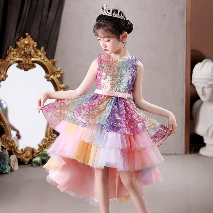 Kids Dress For 4-12 Girls Sequinned Cake Dress BENNYS 