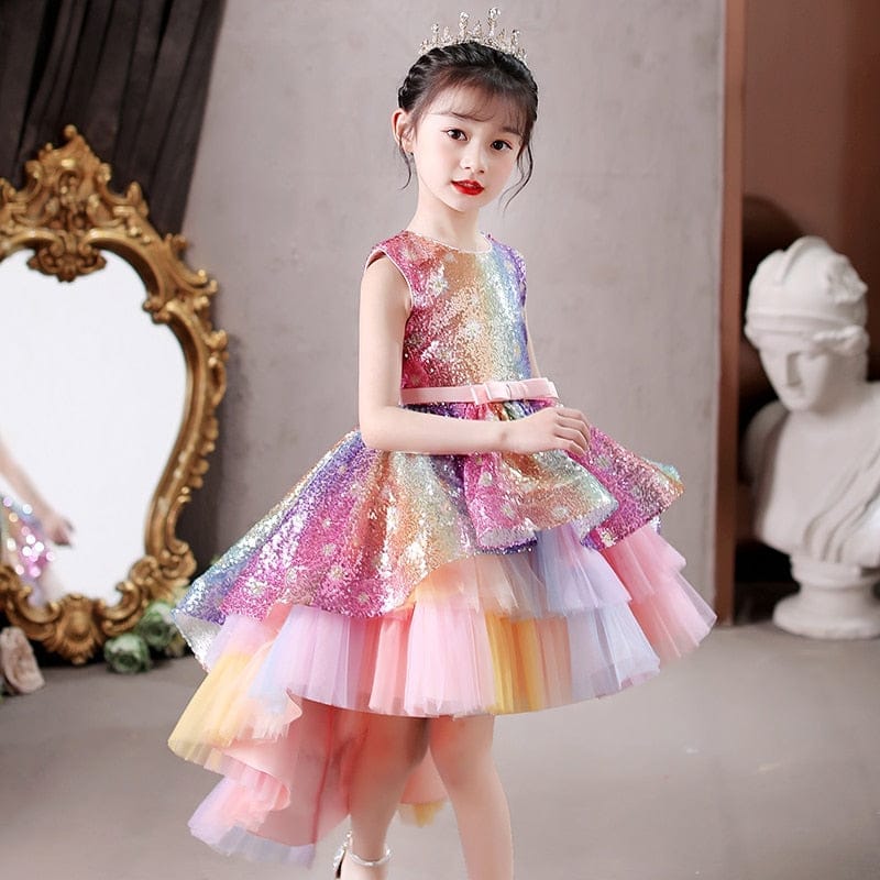 Kids Dress For 4-12 Girls Sequinned Cake Dress BENNYS 