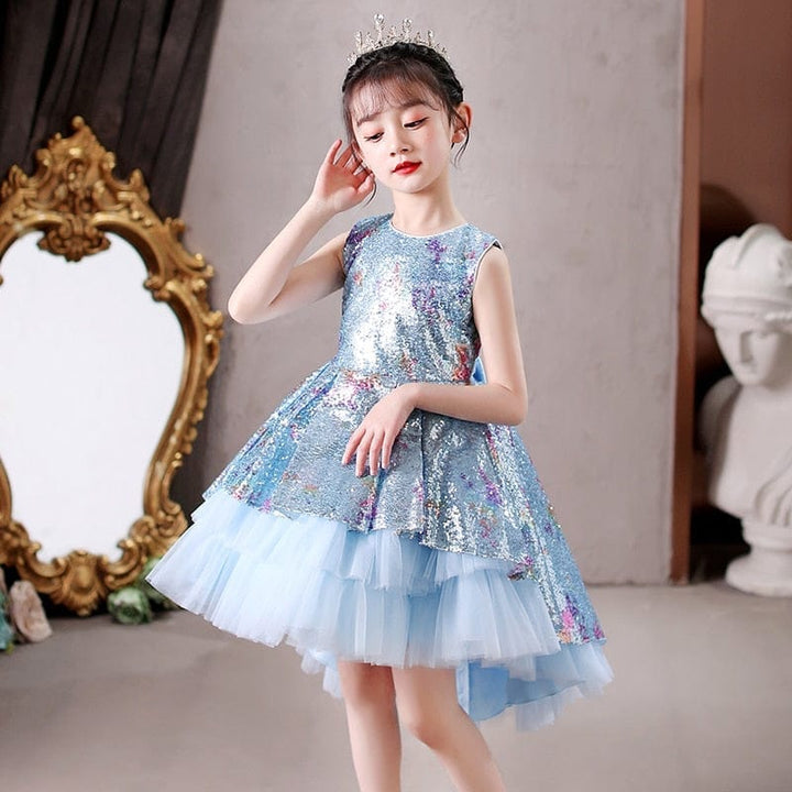 Kids Dress For 4-12 Girls Sequinned Cake Dress BENNYS 