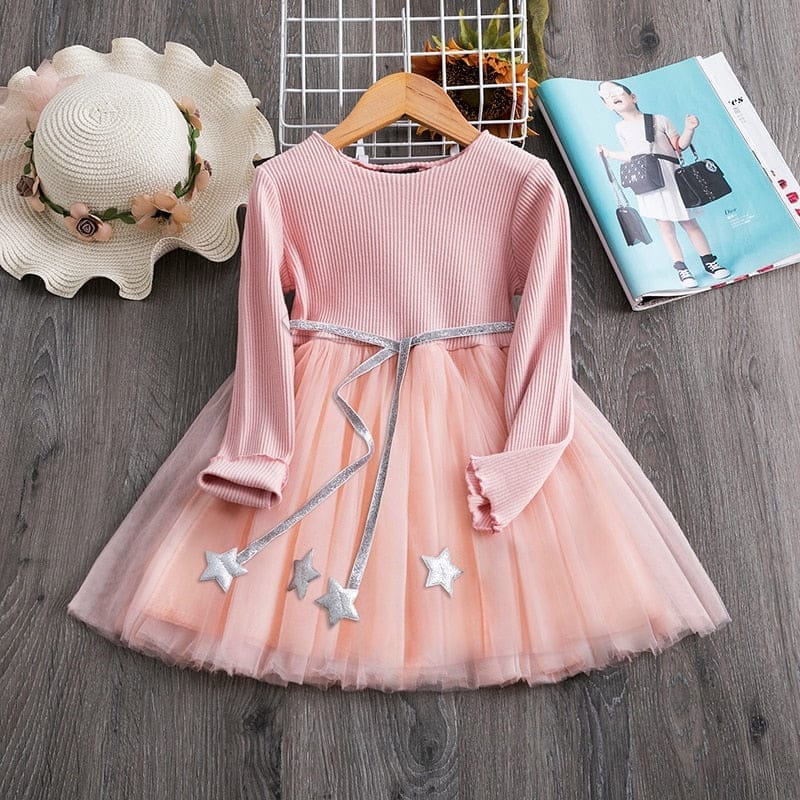 Kids Dress For Girls Spring Puff Long Sleeve Fairy Dresses BENNYS 