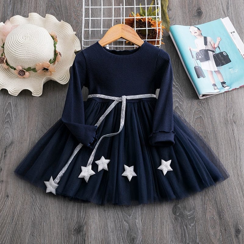 Kids Dress For Girls Spring Puff Long Sleeve Fairy Dresses BENNYS 