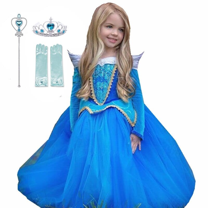 Kids Dresses for Girls Princess Anna & Elsa  Birthday Party Clothing BENNYS 