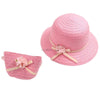 Kids Girls Large Wide Brim Straw Woven Sun Protection Beach Hat BENNYS 