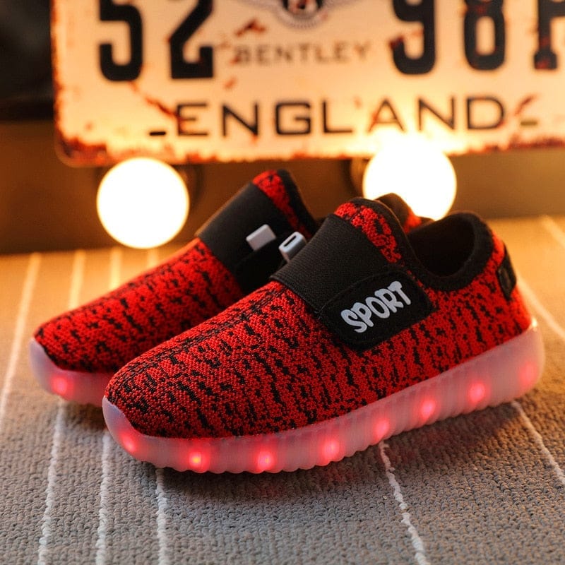 Kids Led USB Recharge Glowing Shoes Children's Light Up Shoes BENNYS 
