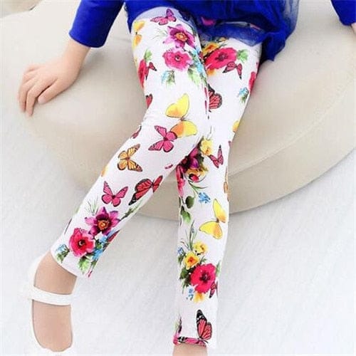 Kids Leggings Flower Printed Casual  Toddler Leggings BENNYS 