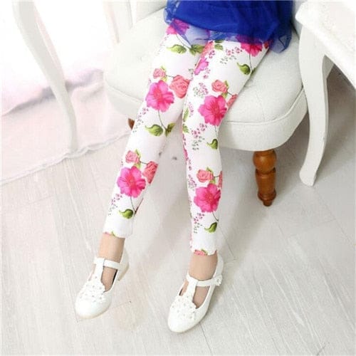 Kids Leggings Flower Printed Casual  Toddler Leggings BENNYS 