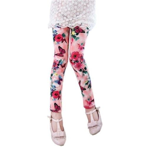 Kids Leggings Flower Printed Casual  Toddler Leggings BENNYS 