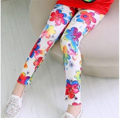 Kids Leggings Flower Printed Casual  Toddler Leggings BENNYS 