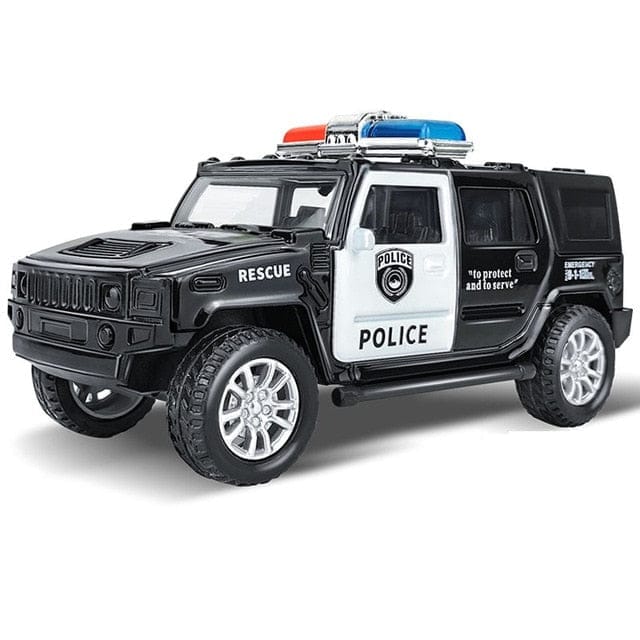 Kids Police Toy Car Model Pull Back Alloy  Vehicles Collection Gifts Toys for Boys BENNYS 