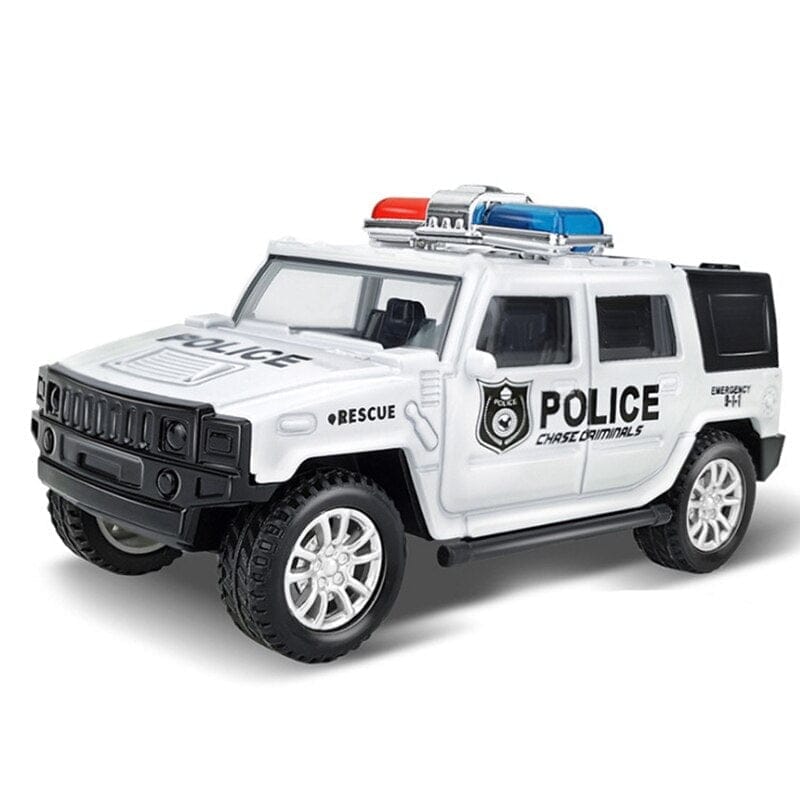Kids Police Toy Car Model Pull Back Alloy  Vehicles Collection Gifts Toys for Boys BENNYS 
