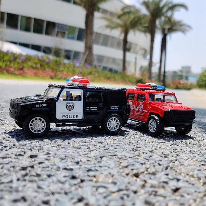 Kids Police Toy Car Model Pull Back Alloy  Vehicles Collection Gifts Toys for Boys BENNYS 