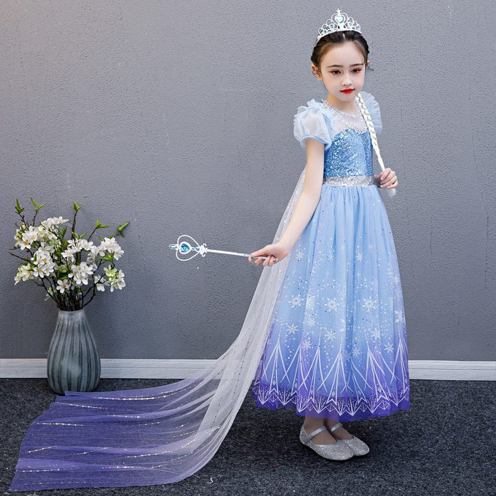 Kids Princess Party Sequins Cute Girls Cosplay Costume Dress BENNYS 