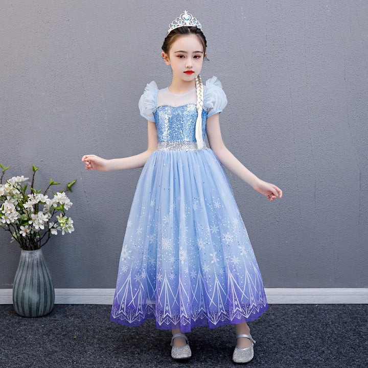 Kids Princess Party Sequins Cute Girls Cosplay Costume Dress BENNYS 