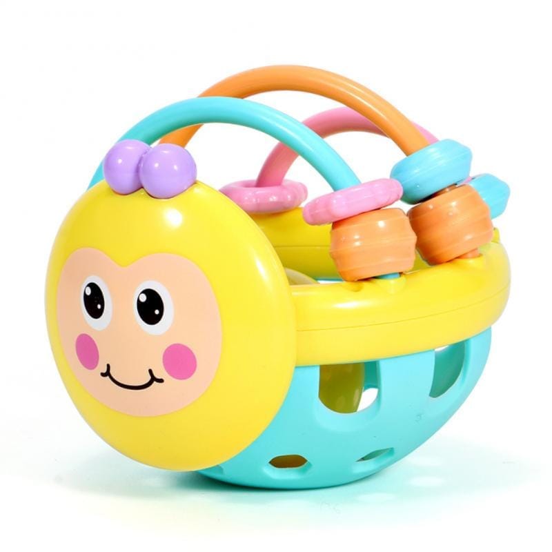 Kids Rubber Baby Cartoon Hand Bell Knocking Rattle Dumbbell Early Toddler Rattle Gift BENNYS 