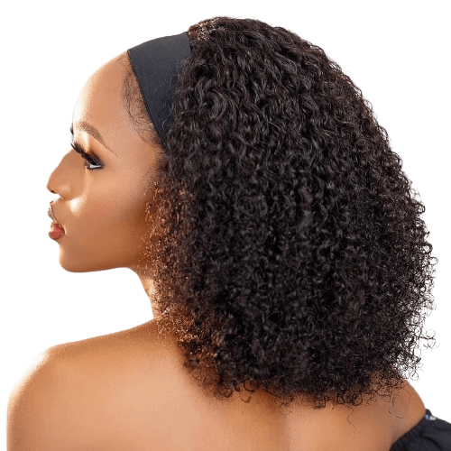 Kinky Curly Headband Wig 100% Human Hair Short Afro Kinky Curly Wig BENNYS 