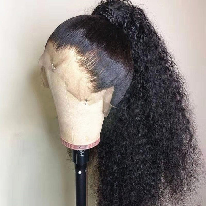 Kinky Curly High Ponytail Virgin Brazilian Cuticle Aligned Human Hair BENNYS 