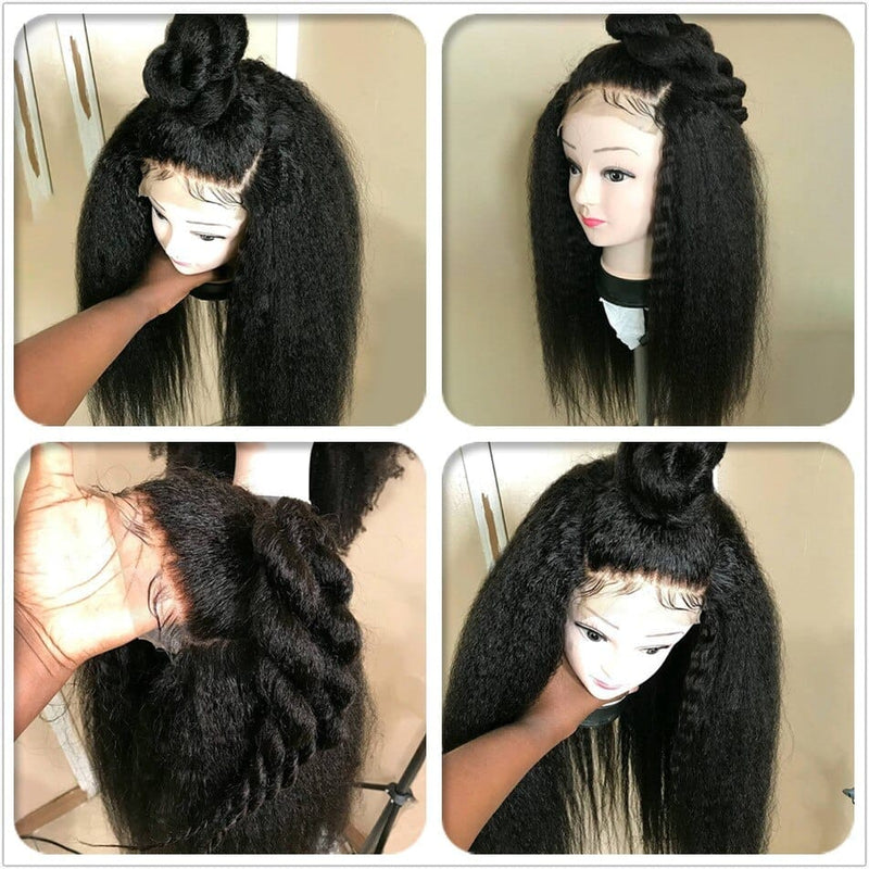 Kinky Straight Wig 13x4 Lace Front Human Hair Wigs For Women BENNYS 