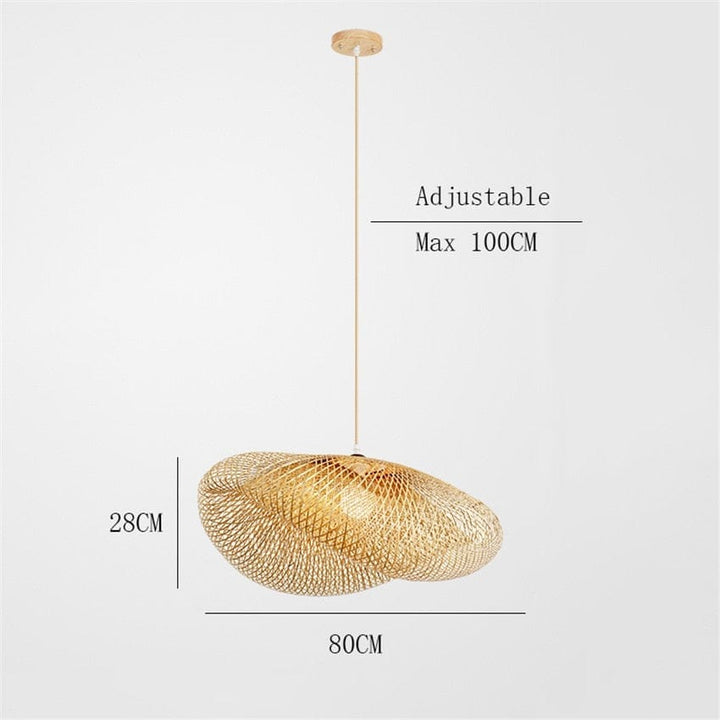 Kitchen Décor Bamboo Pendant Lights Vintage Wood Decoration BENNYS 