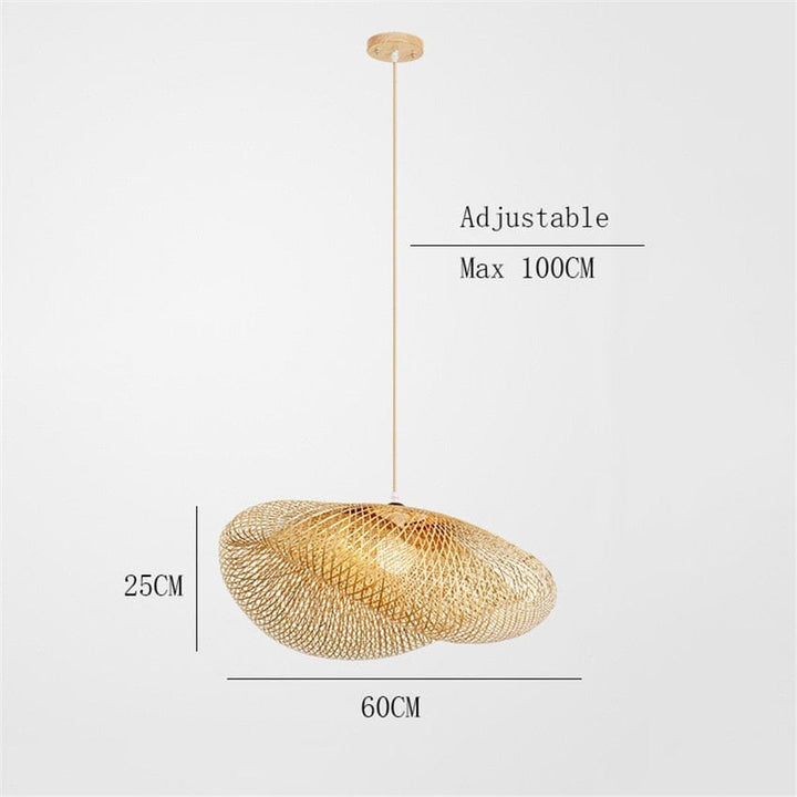 Kitchen Décor Bamboo Pendant Lights Vintage Wood Decoration BENNYS 