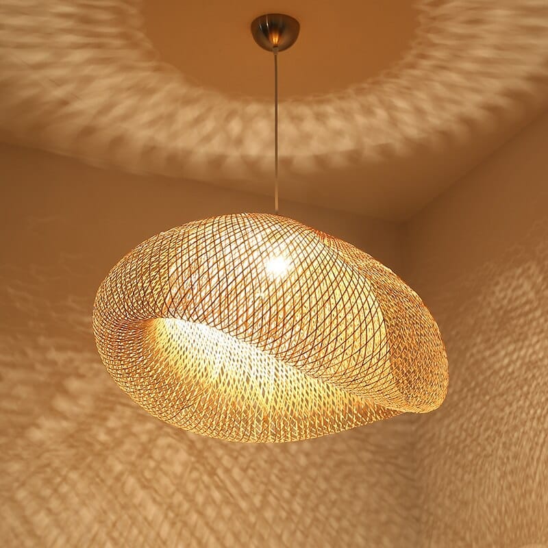 Kitchen Décor Bamboo Pendant Lights Vintage Wood Decoration BENNYS 