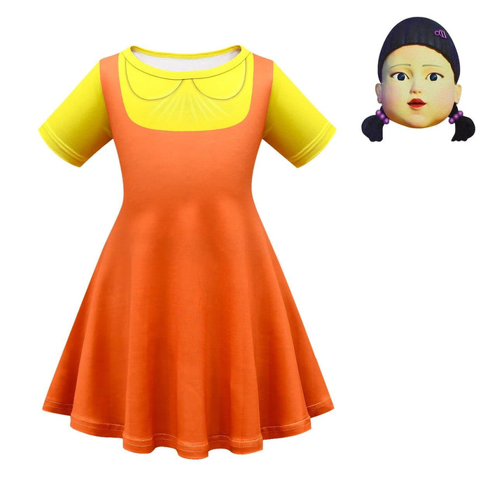 Korean TV Game Kids Dresses for Girls Birthday Party Clothing BENNYS 