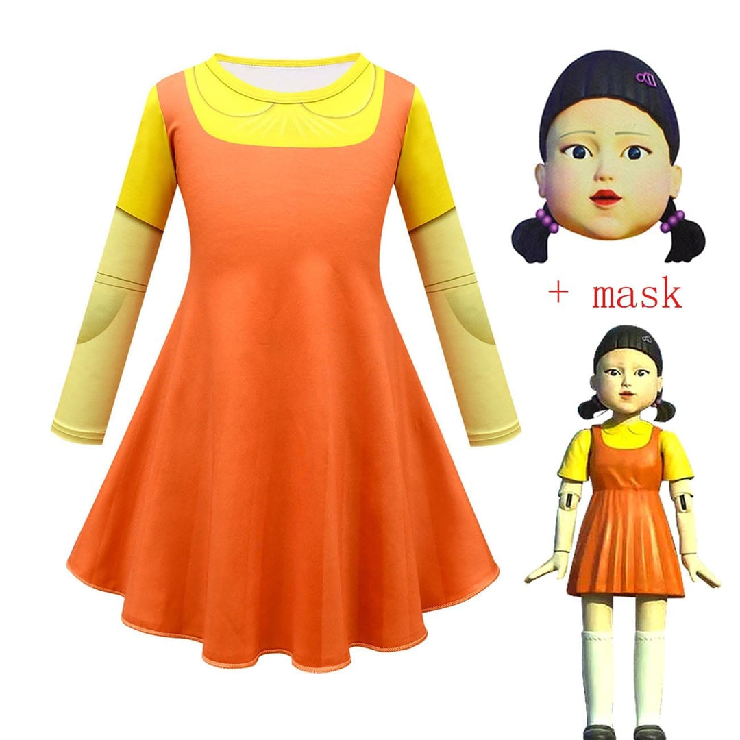 Korean TV Game Kids Dresses for Girls Birthday Party Clothing BENNYS 