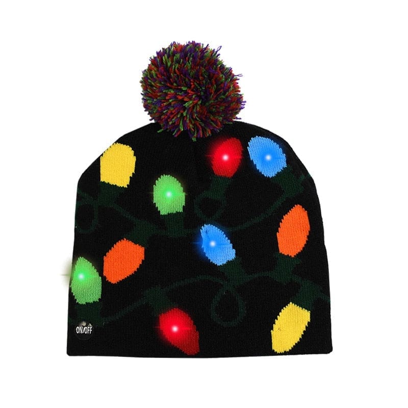 LED Christmas Light Up Knitted Hat  Gift for Kids BENNYS 