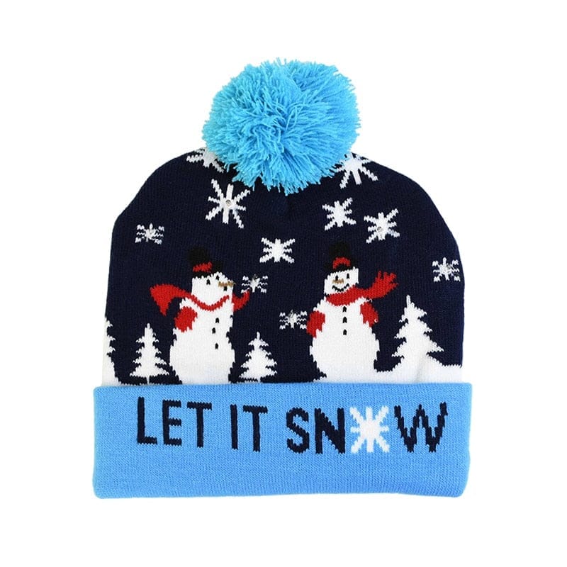 LED Christmas Light Up Knitted Hat  Gift for Kids BENNYS 