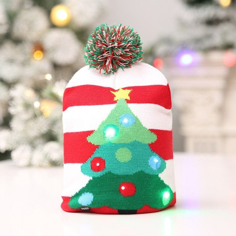 LED Christmas Light Up Knitted Hat  Gift for Kids BENNYS 