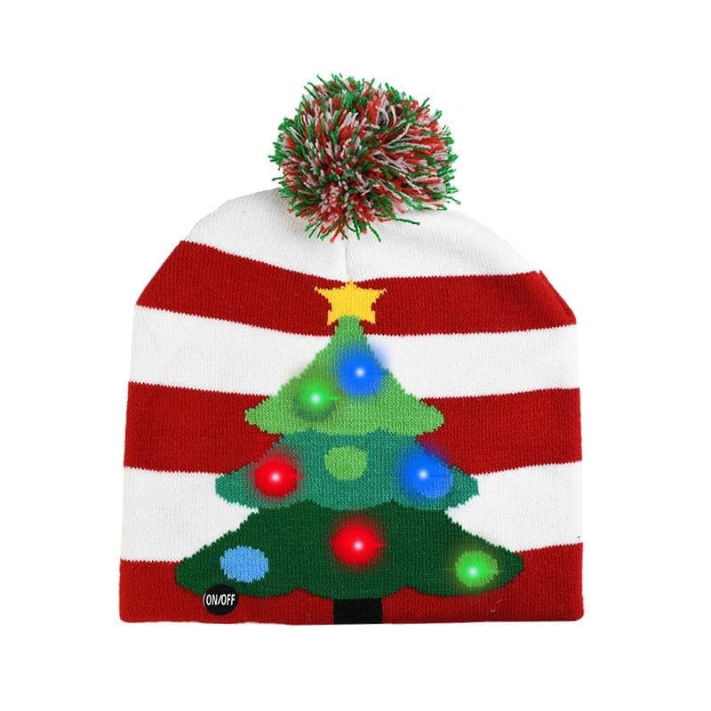 LED Christmas Light Up Knitted Hat  Gift for Kids BENNYS 