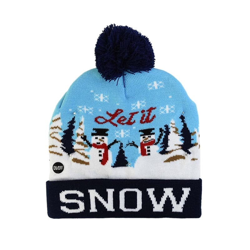 LED Christmas Light Up Knitted Hat  Gift for Kids BENNYS 