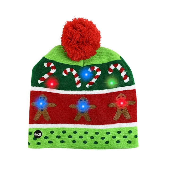 LED Christmas Light Up Knitted Hat  Gift for Kids BENNYS 