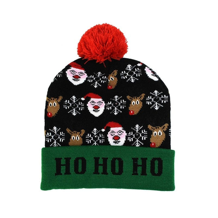 LED Christmas Light Up Knitted Hat  Gift for Kids BENNYS 