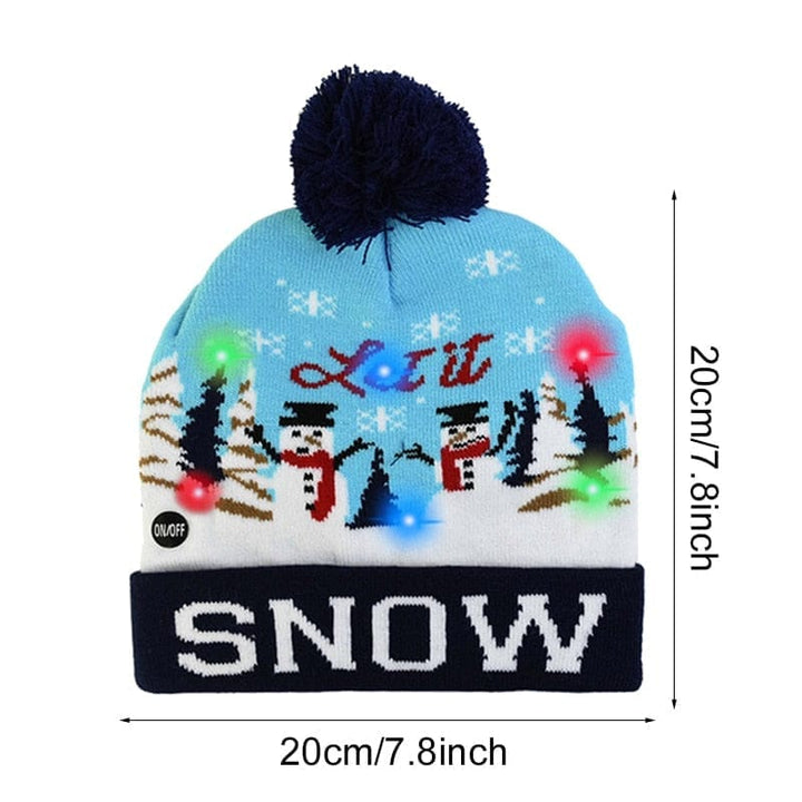 LED Christmas Light Up Knitted Hat  Gift for Kids BENNYS 